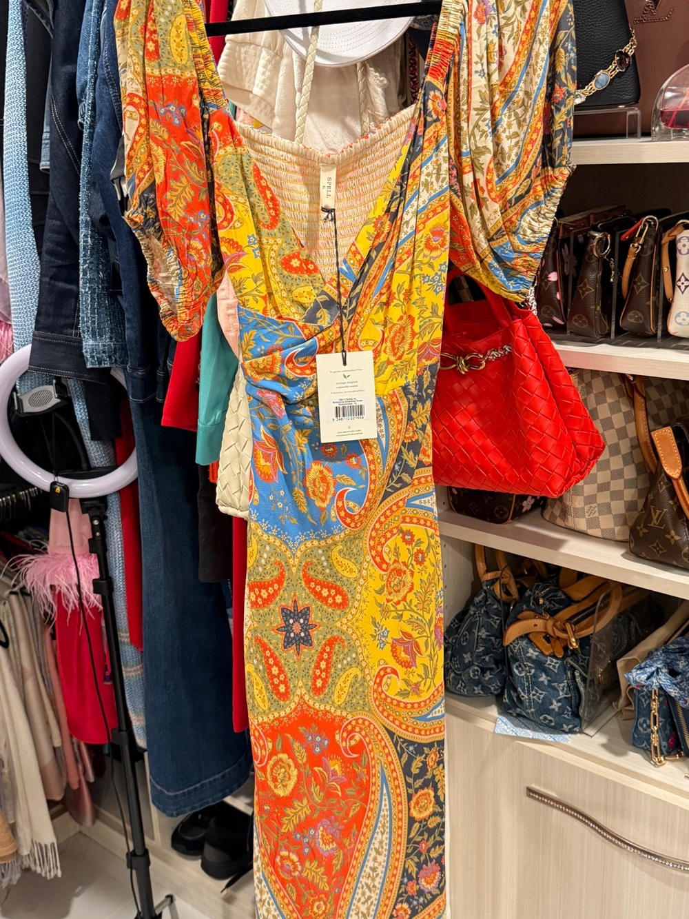 Belladonna Spell & The Gypsy Bohemian Paisley Midi Dress XL - Picture 8 of 11